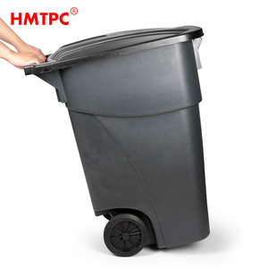Contenedor de almacenamiento de gran capacidad de 200 litros y 55 galones de estilo estadounidense, cubo de basura de plástico HDPE, cubo de basura para exteriores con alta calidad - Product Image 5