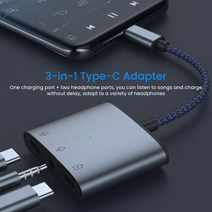 3 in 1 type-c至2 usb-c 1 aux端口适配器type-c音频适配器转换器 - Product Image 5