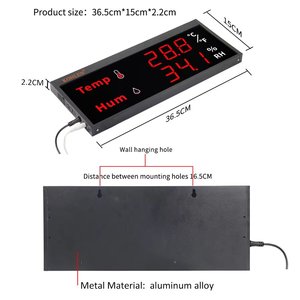 Tuya Smart Llife Big Screen WIFI Temperature Humidity Sensor Digital Hygrometer Thermometer Alarm <strong>Remote</strong> Home Monitoring
