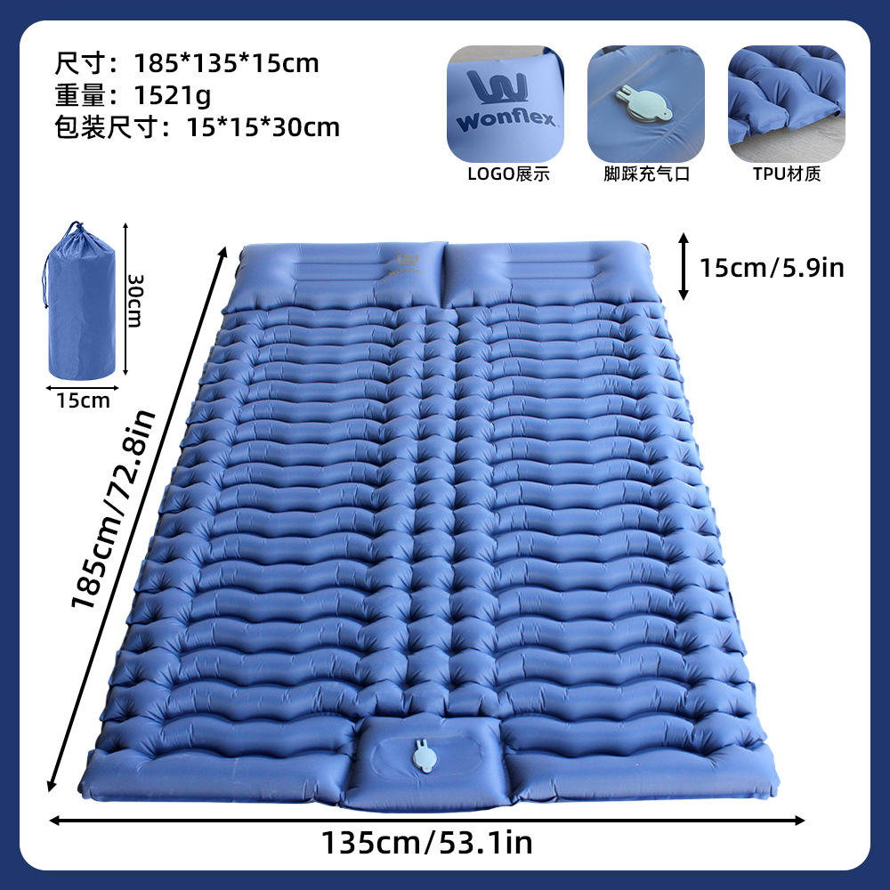 Matelas double TPU - bleu