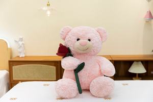 マルチサイズバレンタインデーギフトローズテディベアブラウンぬいぐるみ古典的なぬいぐるみ - Product Image 3