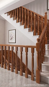 Nhà Sản Xuất Của Rắn Sồi Gỗ Cầu Thang Lan Can Thẳng Hộ Lan Tôn Sóng Trung Tâm Cột Khác Nhau Nhỏ Lớn Cột Tường Bảng - Product Image 3