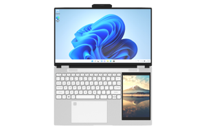 15,6 \ "+ 7 \" Pantalla dual Business Laptop Pantalla táctil 16GB RAM Intel N100 Quad Core Enchufes personalizados Teclado en inglés - Product Image 6