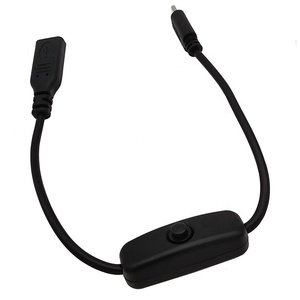 สายชาร์จเร็ว30V USB Type-C ตัวเมียไปยังตัวผู้สายทองแดง22AWG 3A พร้อมสวิตช์เปิด/ปิดชนิด C สายต่อสวิตช์ - Product Image 6