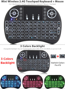 USB arkadan aydınlatmalı I8 Mini kablosuz klavye Touchpad ile 2.4GHz Air Fly fare Android/TV/Xbox/dizüstü/PC oyun kontrolörleri - Product Image 5