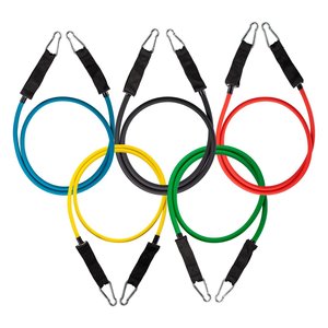 1.1m versátil 11 peças resistência banda Set com pequeno gancho Toning tubos <span class=keywords><strong>Loop</strong></span> Home Gym elasticidade exercício látex TPE Material