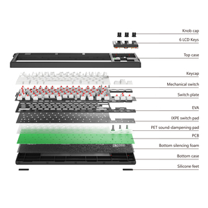 Junta Teclado mecánico K1 Pro - 6 Teclas macro LCD, 3 perillas programables, RGB diseñado para edición de video y control de línea de tiempo - Product Image 4