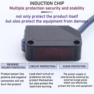 Sensor fotoeléctrico de distancia de reflexión difusa cuadrada serie E3Z con luces Color Sensor de marca Industrial Sensor fotoeléctrico - Product Image 2