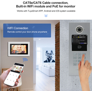 スマートインターホンTCP/ IPポトカルIPドアベル、広角コレクティブドアフォン構築インターホンシステム220Vアルミニウム合金 - Product Image 3