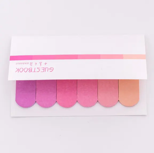 Fábrica Por Atacado Personalizado Página Marcadores Fluorescente Pet <span class=keywords><strong>Notepad</strong></span> Mini Notas Pegajosas Coloridas PET Página Bandeiras