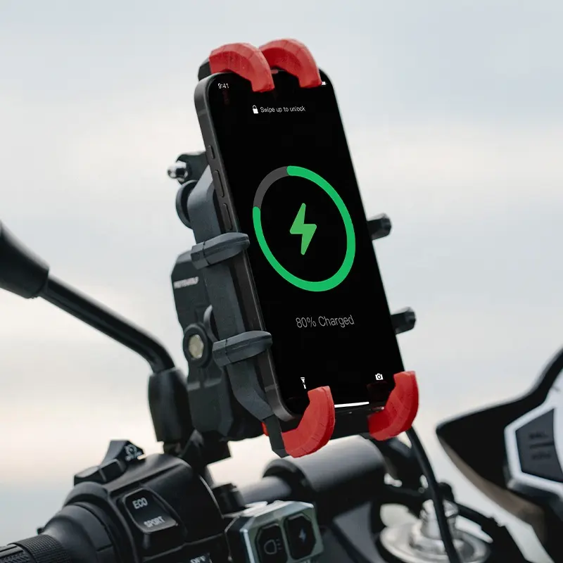 MOTOWOLF Newest motorbike accessories good quality stable waterproof phone holders with charger for motorcycle