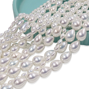 Tear <strong>Drop</strong> Shaped High-Lighting Sparking Crystal Pearl Glass Beads Full <strong>Hole</strong> Round Loose Pearls Jewelry Making Imitation Pearl - Product Image 5