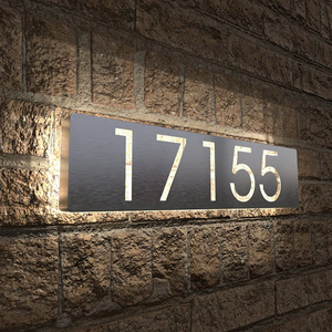 Kelly kustom tanda LED lampu latar nomor pintu bercahaya Logo arah untuk HOTEL luar ruangan toko bangunan kantor iklan 3D - Product Image 2