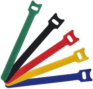 Logotipo personalizado Fácil Envolvimento Reutilizável Dupla Face Nylon Gancho Loop Cable Tie Colorido Dupla Face Carry Cinch Straps Releasable