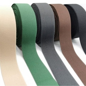 High Stretch Solid <strong>Color</strong> Plain <strong>Elastic</strong> Band Woven Polyester Latex Webbing Colorful <strong>Elastic</strong> Waistband for Garment Accessories