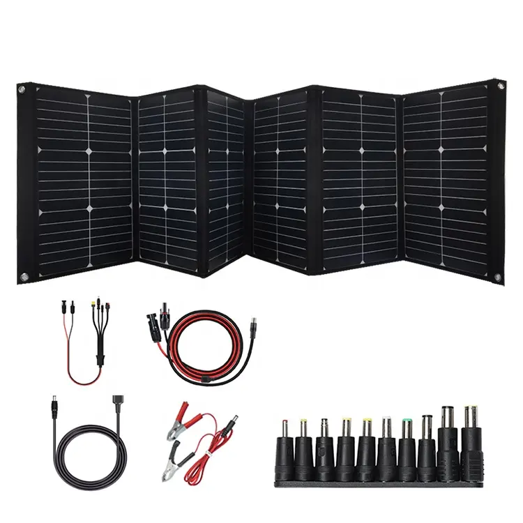 휴대용 접이식 태양 에너지 패널 40W 60W 100W 120W 160W 200W 320W 태양 빠른 충전기 단결정 접이식 태양 전지 패널