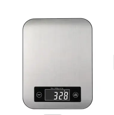 Agregado familiar melhor 5 kg vidro alimento peso eletrônico Digital azul dente cozinha escala com display LCD com calculadora nutricional