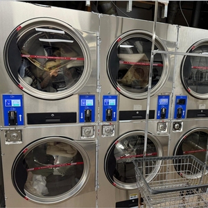 Coin <strong>Operated</strong> Washing Machine , Commercial Laundry Machine Stack Washer Dryer - Product Image 2