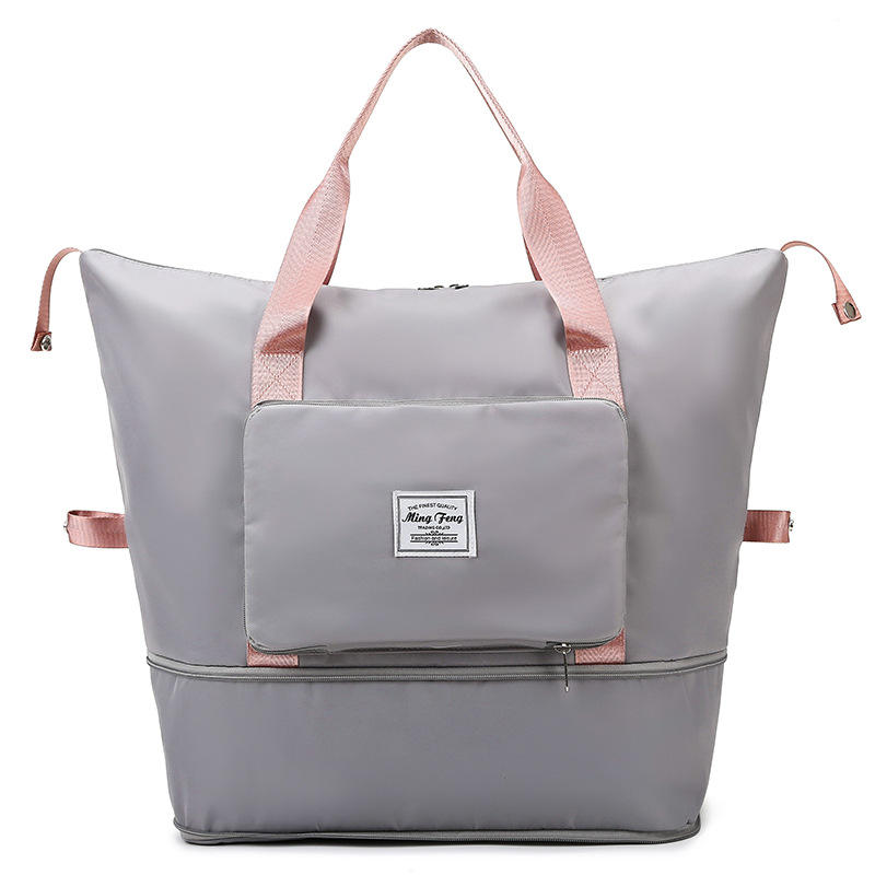 Gris avec sangle rose