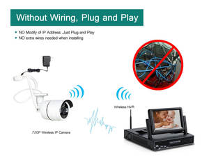 ホームセキュリティ4チャンネルcctv wifi ipカメラ3/5MPワイヤレスnvrキットWifi 7インチLCDモニターNVR - Product Image 5