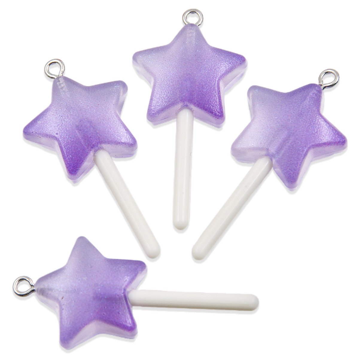 Estrella púrpura de cinco puntas - 21 * 44mm 2g