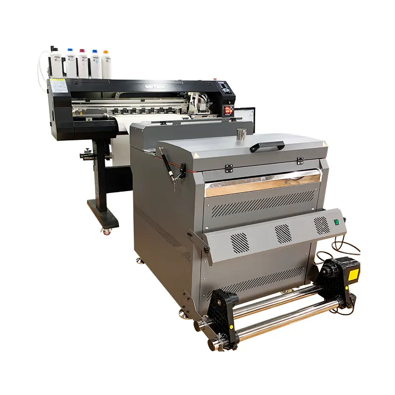 Camiseta digital impressora têxtil, máquina de impressão de calor filme dtf impressora com dupla 4720 i3200 cabeças de impressão