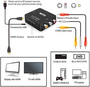 BMG AVDH-01 RCA <strong>to</strong> <strong>HDMI</strong> AV <strong>to</strong> <strong>HDMI</strong> Converter Supporting PAL/NTSC 1080p Audio and Video Converter - Product Image 6