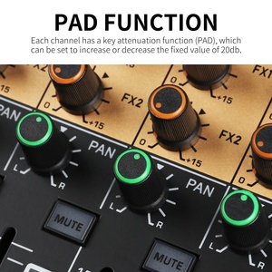 Xtuga TFB12 uscita a quattro gruppi Aux 7 Band EQ 100mm Fader Controller Dj analogico/Mixer Console Audio - Product Image 5