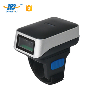 Mini escáner de código de barras Industrial, fuente de luz LED/CMOS, diente azul, QR, 1D, 2D, anillo de dedo, lector de código Android, Stock, 1/2/2/2" - Product Image 1