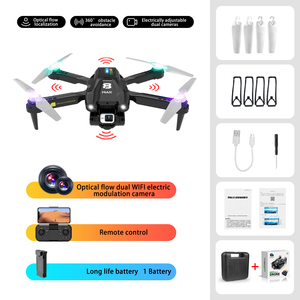 YT163 <strong>Drone</strong> 4K Dual <strong>Camera</strong> Led Light Blades Obstacle Avoidance Optical Flow <strong>Wifi</strong> Fpv Foldable Quadcopter RC <strong>Drone</strong> Kid Toy GIft - Product Image 6