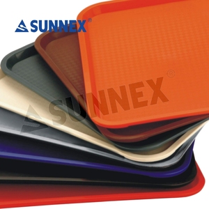 Sunnex耐用PP红色防滑托盘装饰锡金属托盘金属滚动托盘 - Product Image 3