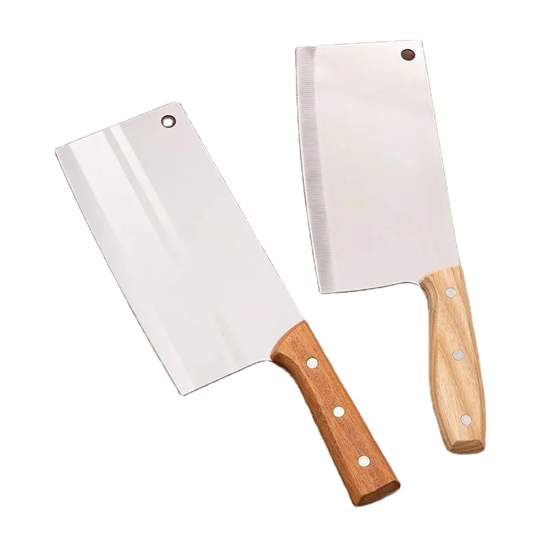 Ustensiles de cuisine Combinaison de couteaux en acier inoxydable Couteau de boucher en os super tranchant Bon couteau pour couper la viande
