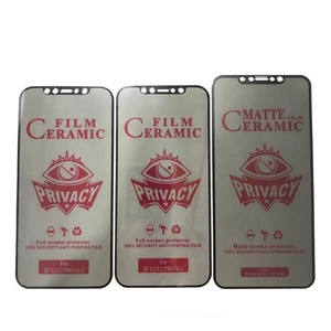 Anti-Spy seramik Film temperli cam ekran koruyucu koruyucu için Samsung için IPhone X 11 12 13 Pro Max ekran koruyucu cam - Product Image 1