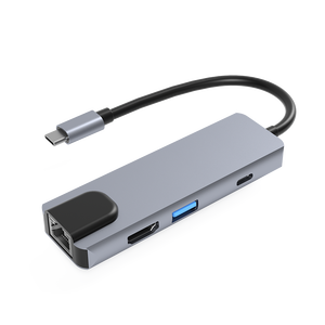 Çok İşlevli dizüstü yerleştirme istasyonu tipi C 6 in 1 Dock SD/TF kart okuyucu Hub Ethernet RJ45 USB adaptörü - Product Image 3