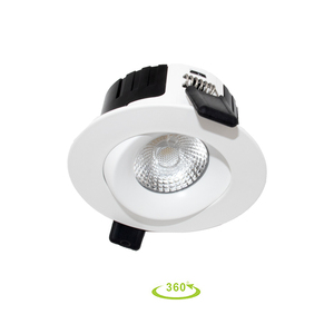 COB Dimmable Downlight <strong>10W</strong> <strong>Round</strong> IP44 Adjustable and Dimmable Down Lights 90MM Cut Out Recessed <strong>Led</strong> Downlight - Product Image 2