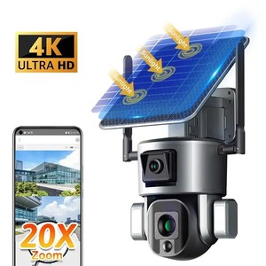 Sistema de cámara de seguridad inalámbrica de doble lente 4K 20X con Sensor CMOS 20X visión nocturna IP66 tarjeta de memoria IP de red WiFi impermeable - Product Image 1