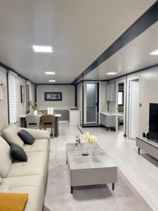 20-40 Feet çift kanatlı genişletilebilir konteyner ev çelik ve sandviç Panel mobil Villa otel veya ofis kullanımı iç<span class=keywords><strong>in</strong></span>