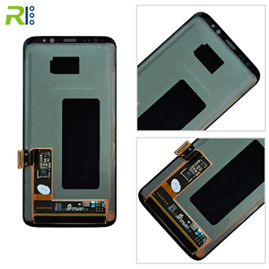 หน้าจอ LCD SUPER AMOLED 100% ของแท้ S8,พร้อมกรอบสำหรับ SAMSUNG Galaxy S8 G950 G950F หน้าจอ S8 Plus G955 G955F