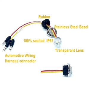 3/4&quot; Round 3led Dual Color <strong>Revolution</strong> <strong>LEDs</strong> Rear Side Marker Indicators Light for Truck Car Bus Trailer Chrome Trailer Side - Product Image 6