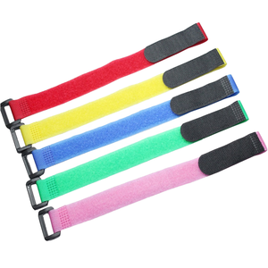 Correa DE SEGURIDAD autoadhesiva elástica ajustable ecológica con gancho de inyección y lazo para cables correa de cincha con patrón de cinta - Product Image 4