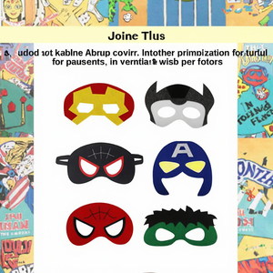 Phim hoạt hình giá rẻ siêu anh hùng cảm thấy blinder cho trẻ em cho các bên tốt nghiệp và lễ hội đạo cụ hình ảnh có tính năng động vật hoang dã nhân vật - Product Image 2