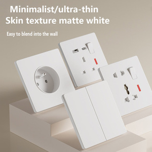 Europe Foreign Trade 86 Concealed Ultra Thin Matte <strong>Switch</strong> Panel 16A <strong>Multi</strong> <strong>Functional</strong> British German Standard USB Network <strong>Socket</strong> - Product Image 2