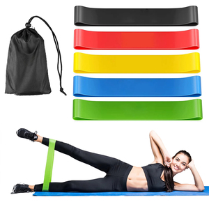 FitFirst <strong>Elastic</strong> TPE Mini <strong>Loop</strong> Resistance <strong>Exercise</strong> Bands Set for Workout - Product Image 3