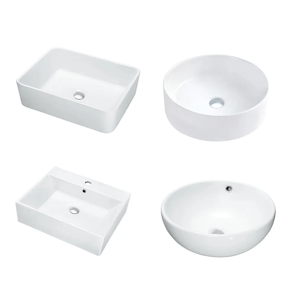Cupc White Art Click Waste Cover Wholesale Hair Wash Basin Ceramic Shampoo Sinks Quality White Bathroom Wash Basin For Sale