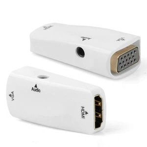 Adaptador HDMI a VGA Ultra multipantalla con Ethernet para HDTV, ordenador, reproductor de DVD, Monitor, combinación de cámara, salida eléctrica