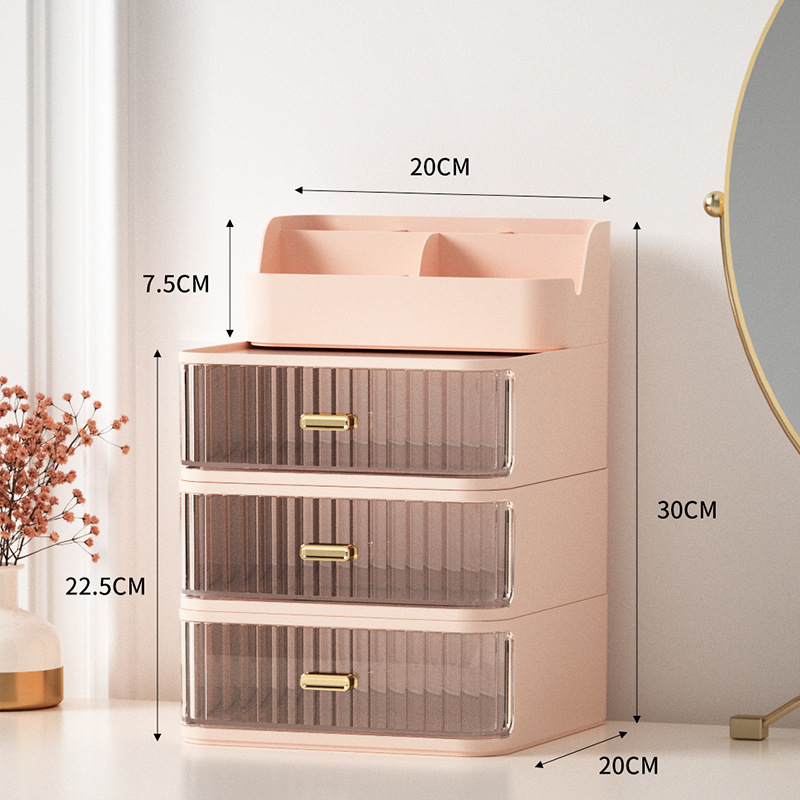 Porte-stylo 3 couches : Rose élégant