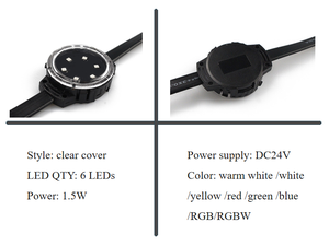 Programmable 12v 24v RGB RGBW Led <strong>Pixel</strong> <strong>Light</strong> 3cm 4cm 5cm Internet App Controller IP68 Led <strong>Point</strong> <strong>Light</strong> for House Sign - Product Image 5