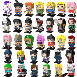 2025 Anime Brick <span class=keywords><strong>Head</strong></span> Figür Mini Eğitim Oyuncağı Yapı MOC Blokları Anime Çocuklar İçin Hediye