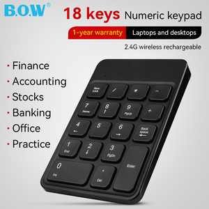 Hot Selling Accounting Financial Universal Mini <strong>Keyboard</strong> 18 <strong>Keys</strong> Number Pad 2.4G Wireless Rechargeable <strong>Numeric</strong> Keypad - Product Image 6