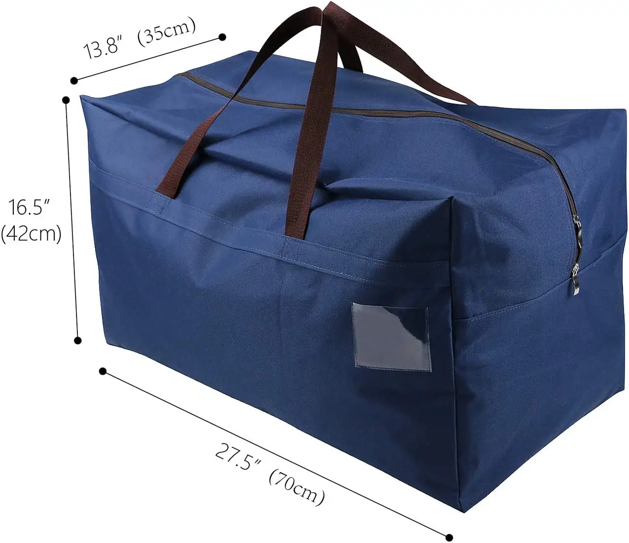 Sacs de rangement mobiles extra larges avec fermetures à glissière, fourre-tout pliable et robuste